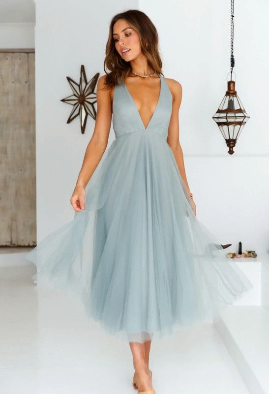 Size 8 Homecoming Light Blue A-line Dress on Queenly