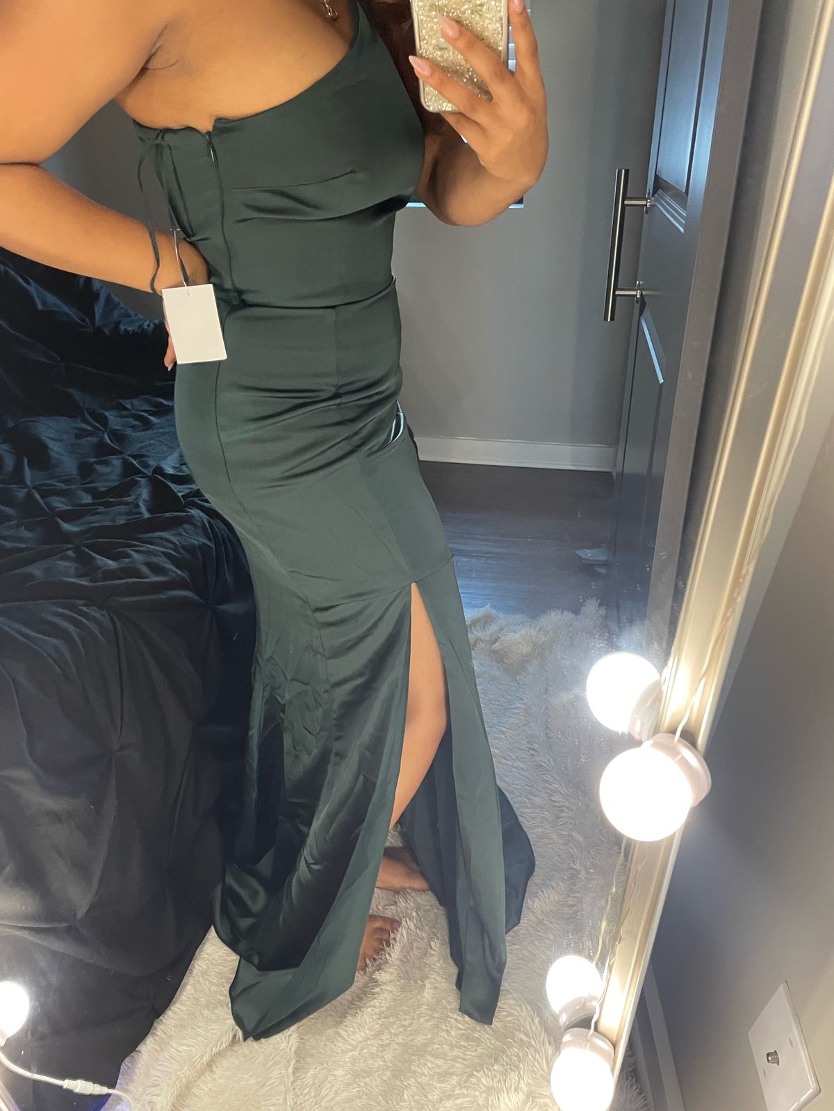 Bridals by Lori Size 8 Green Side Slit Dress on Queenly