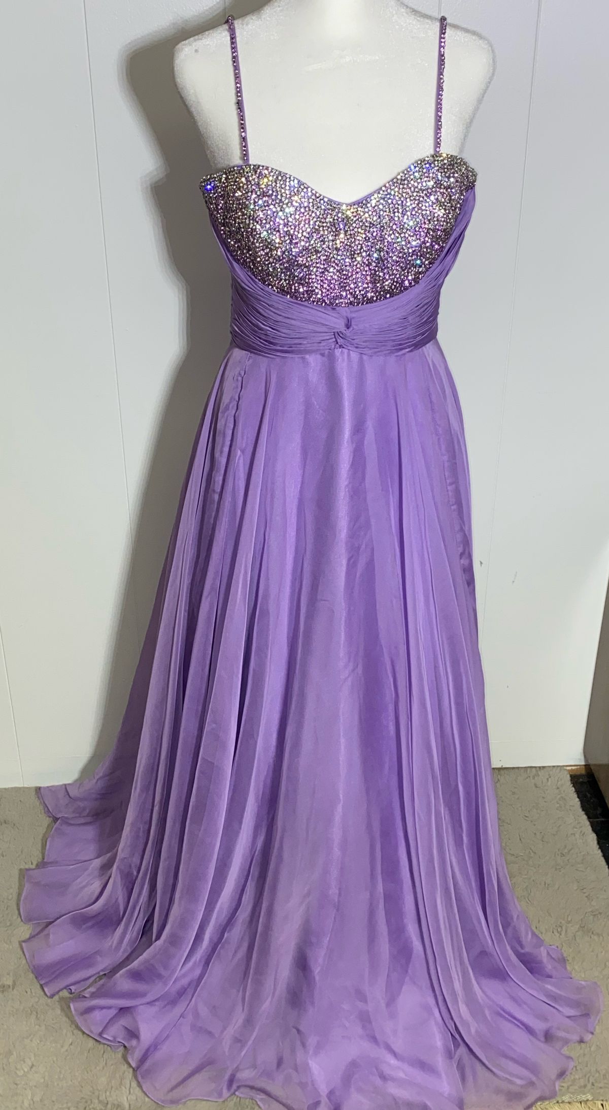 Sherri Hill Size 6 Prom Sequined Purple A-line Dress on Queenly