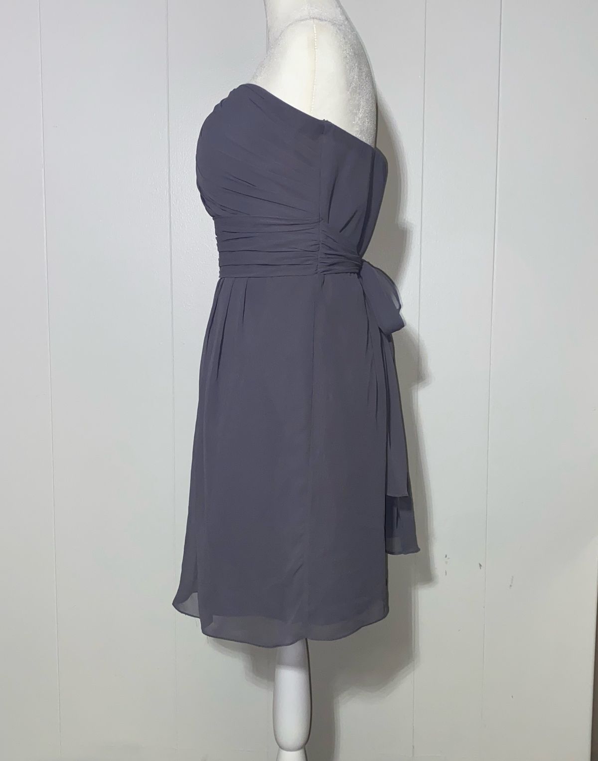 Bill Levkoff Size 10 Bridesmaid Silver Cocktail Dress on Queenly