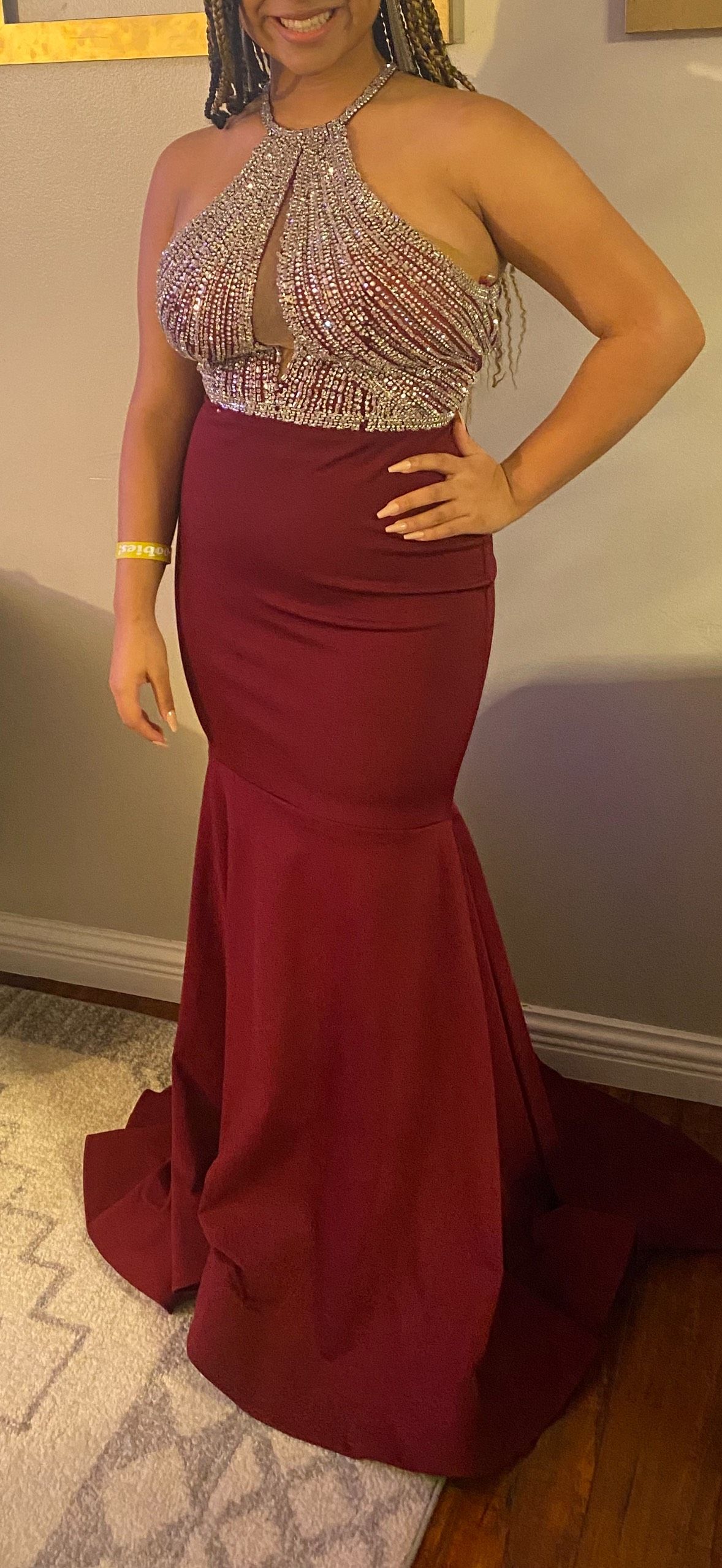 Size 10 Prom Red Mermaid Dress on Queenly