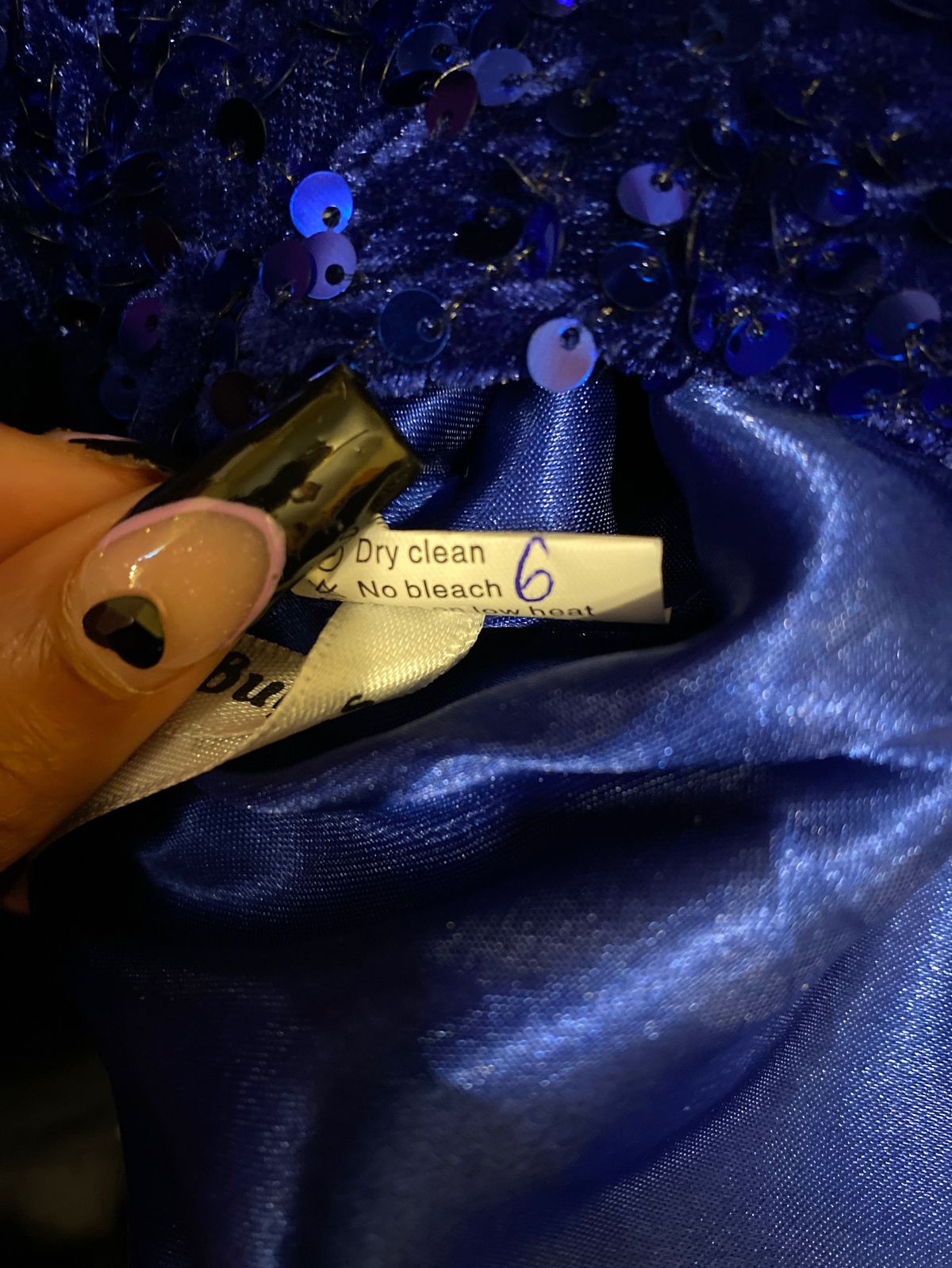 Size 6 Prom Velvet Blue Ball Gown on Queenly