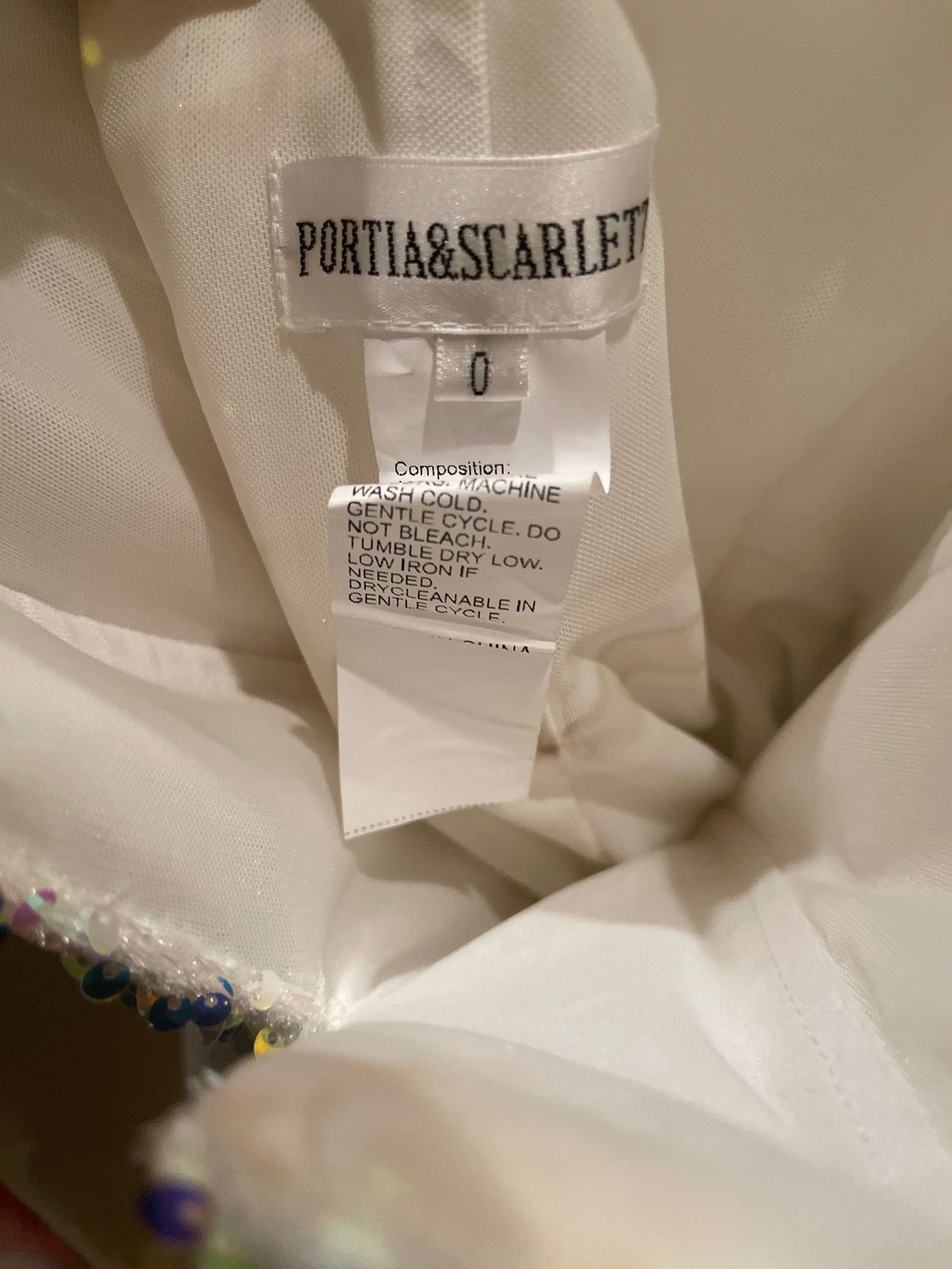 Portia&scarlet Size 0 Prom Strapless Sequined White A-line Dress on Queenly