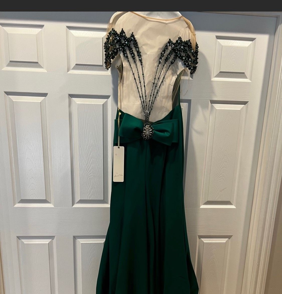 Tarik Ediz Size 12 Prom Green Mermaid Dress on Queenly