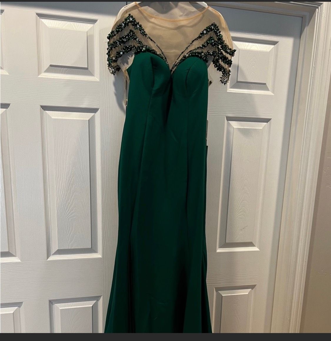 Tarik Ediz Size 12 Prom Green Mermaid Dress on Queenly