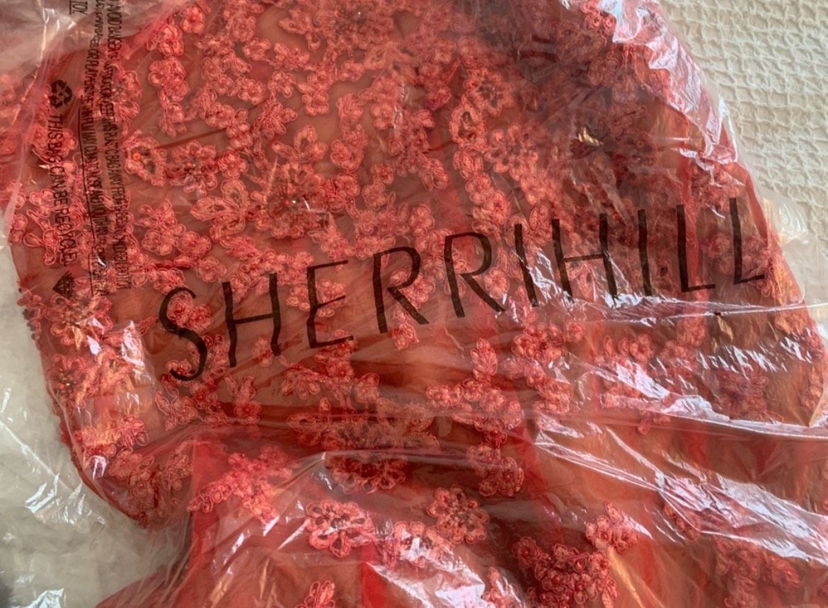 Sherri Hill Size 2 Prom Lace Orange Mermaid Dress on Queenly