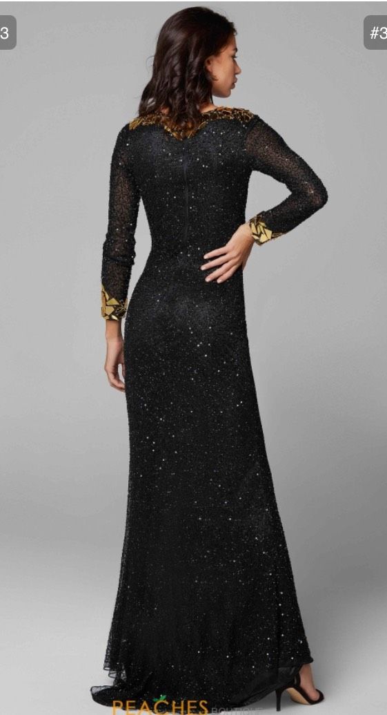 Primavera Plus Size 18 Pageant Black Side Slit Dress on Queenly