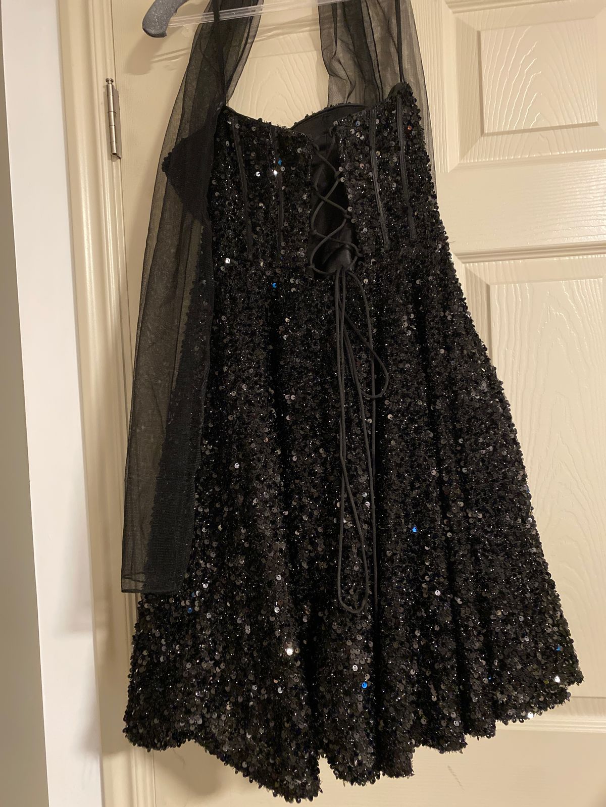Size 8 Homecoming Black A-line Dress on Queenly