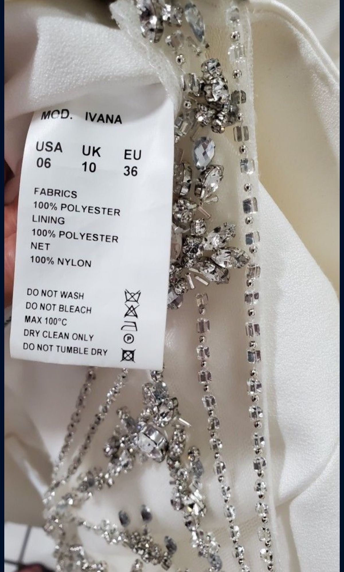 Ivana Size 6 Wedding Sequined White A-line Dress on Queenly