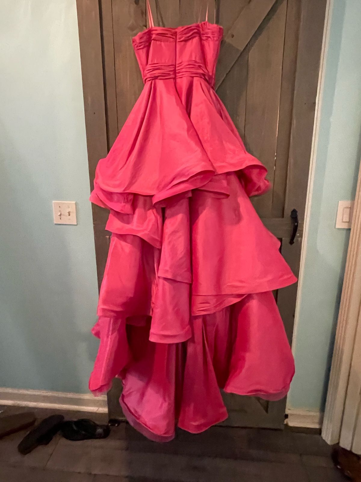 Size 2 Prom Strapless Hot Pink Ball Gown on Queenly