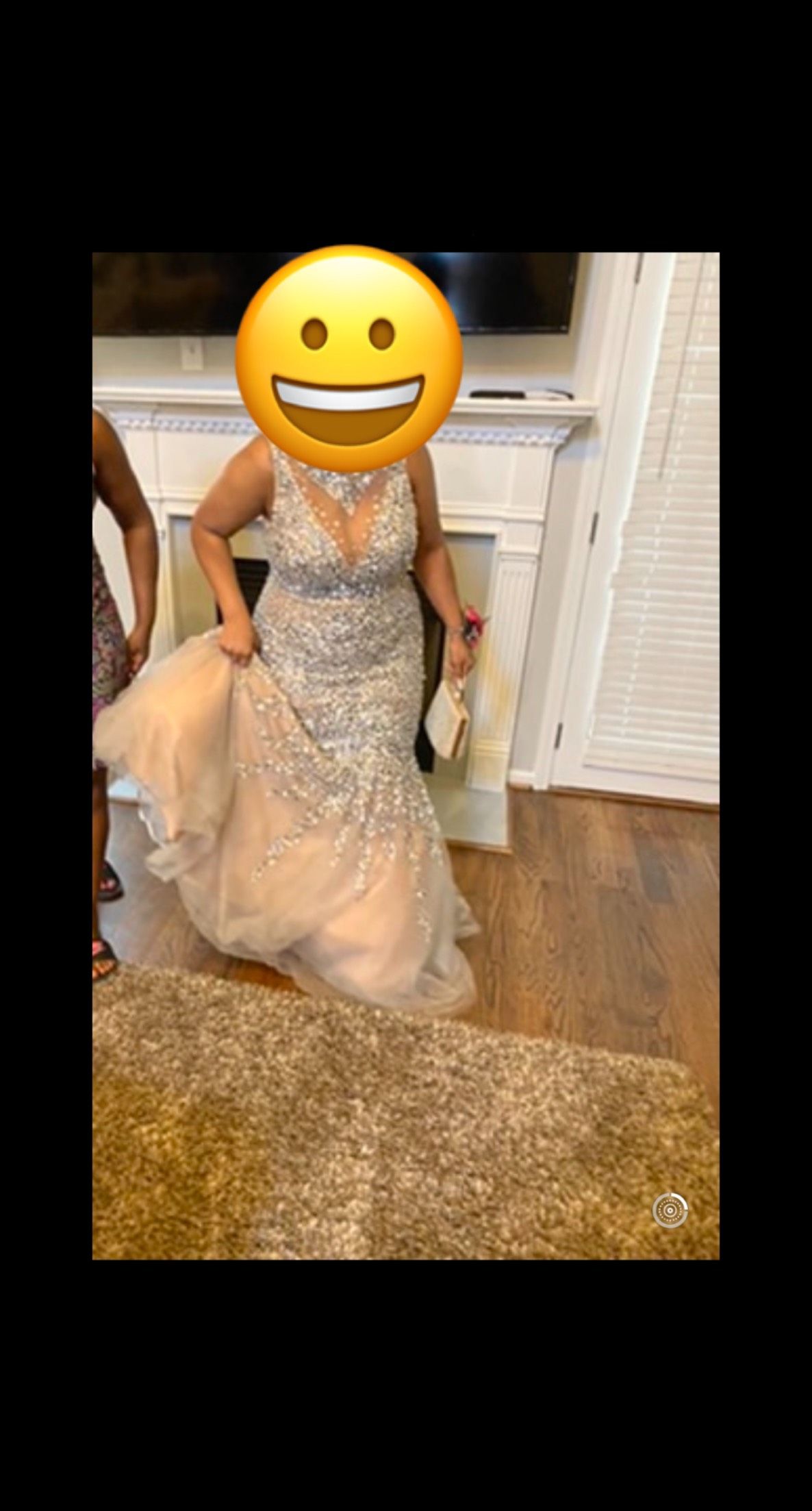 Size 12 Prom Silver Mermaid Dress on Queenly