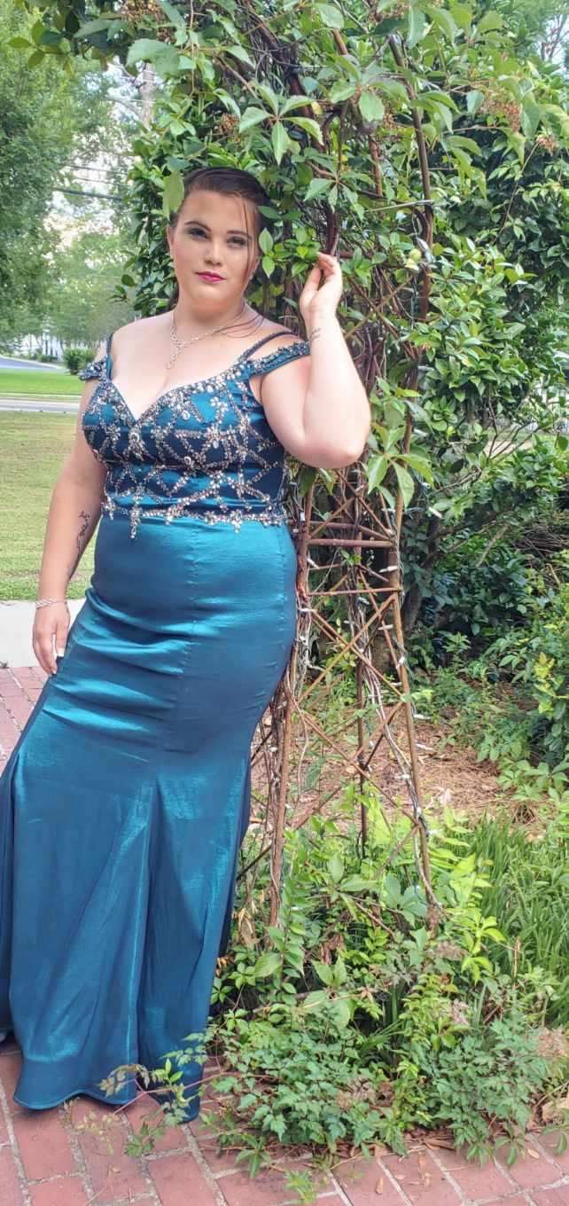 Plus Size 18 Prom Green Mermaid Dress on Queenly