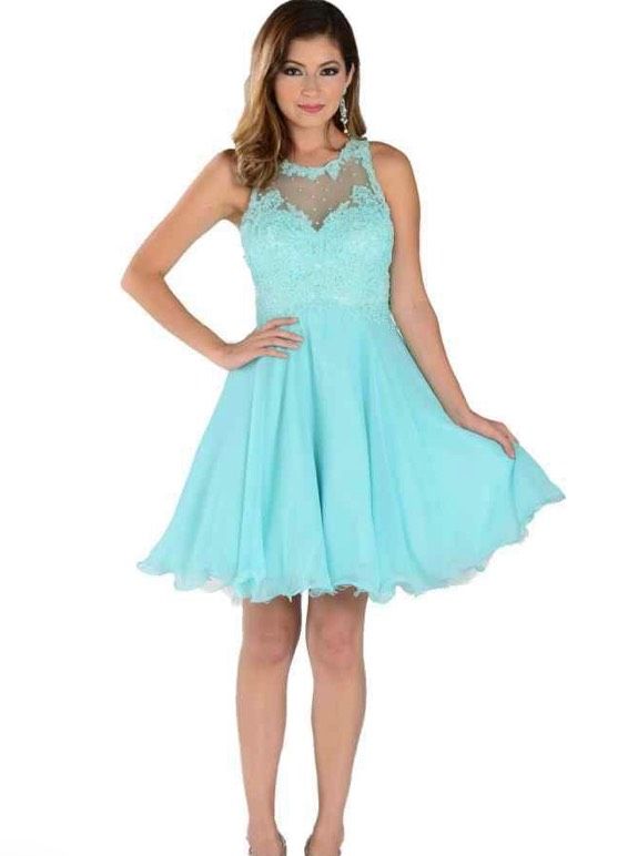 Emylis Size 6 Turquoise Blue Ball Gown on Queenly
