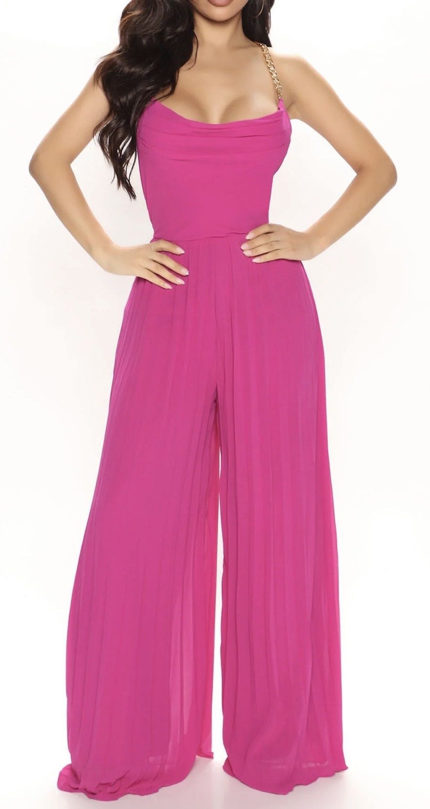 Size 6 Pink Formal Jumpsuit on Queenly