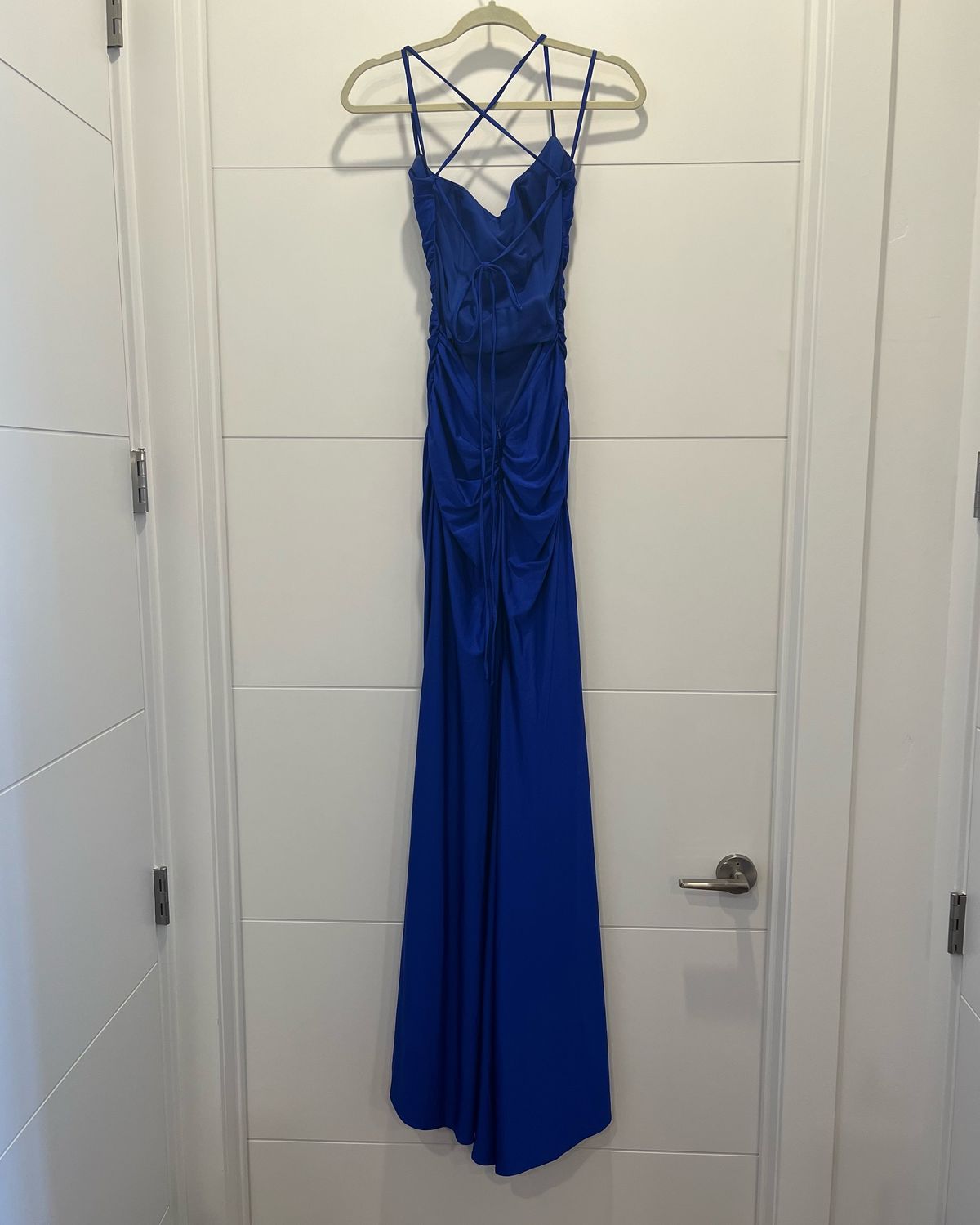 La Femme Size 6 Royal Blue Side Slit Dress on Queenly