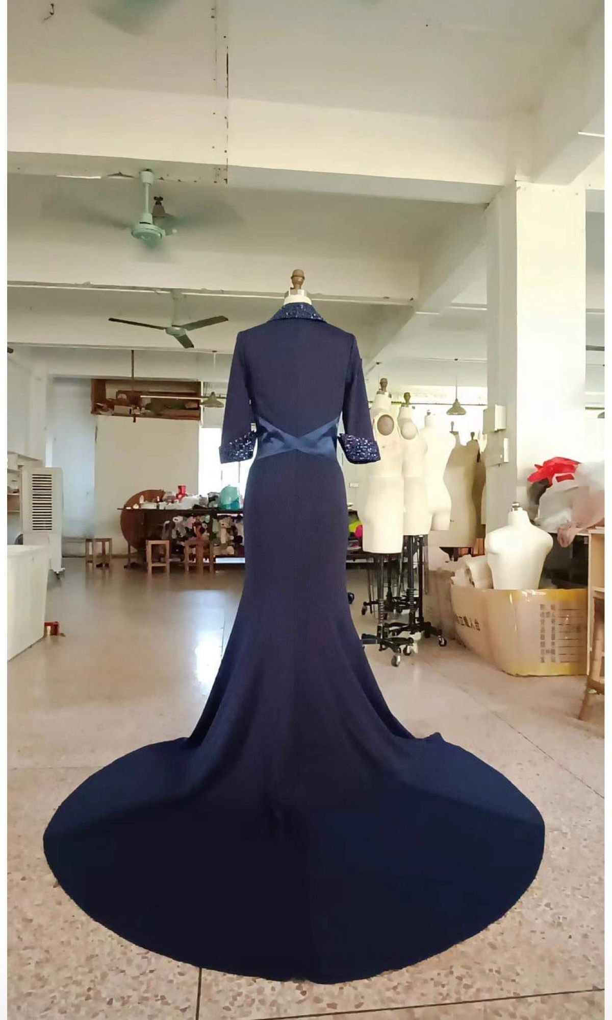 Yubin guo Size 10 Navy Blue A-line Dress on Queenly