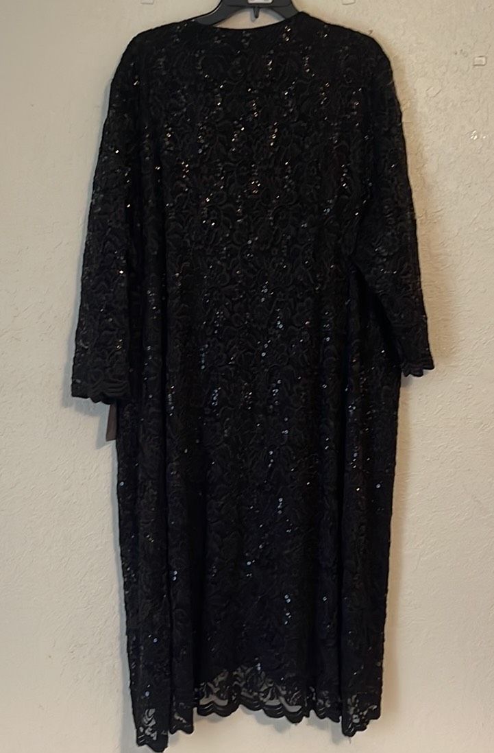 Catherine Plus Size 32 Lace Black Floor Length Maxi on Queenly