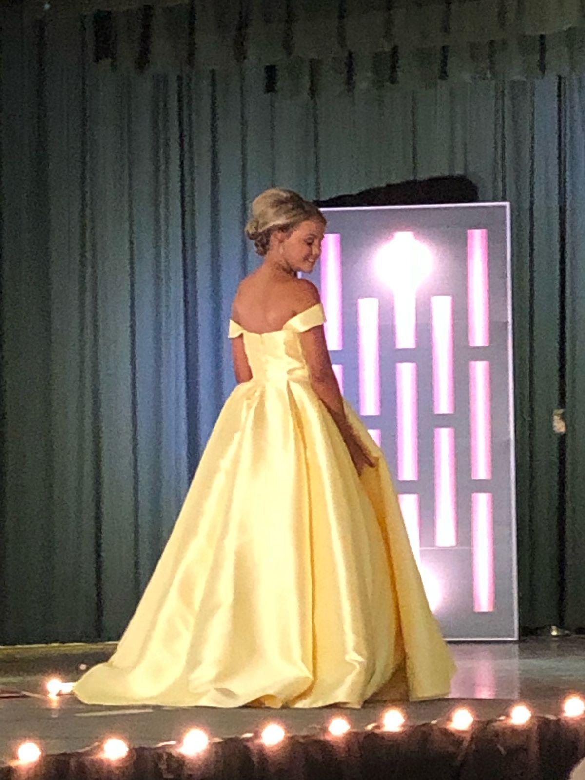Sherri Hill Size 00 Pageant Off The Shoulder Sequined Yellow Ball Gown on Queenly