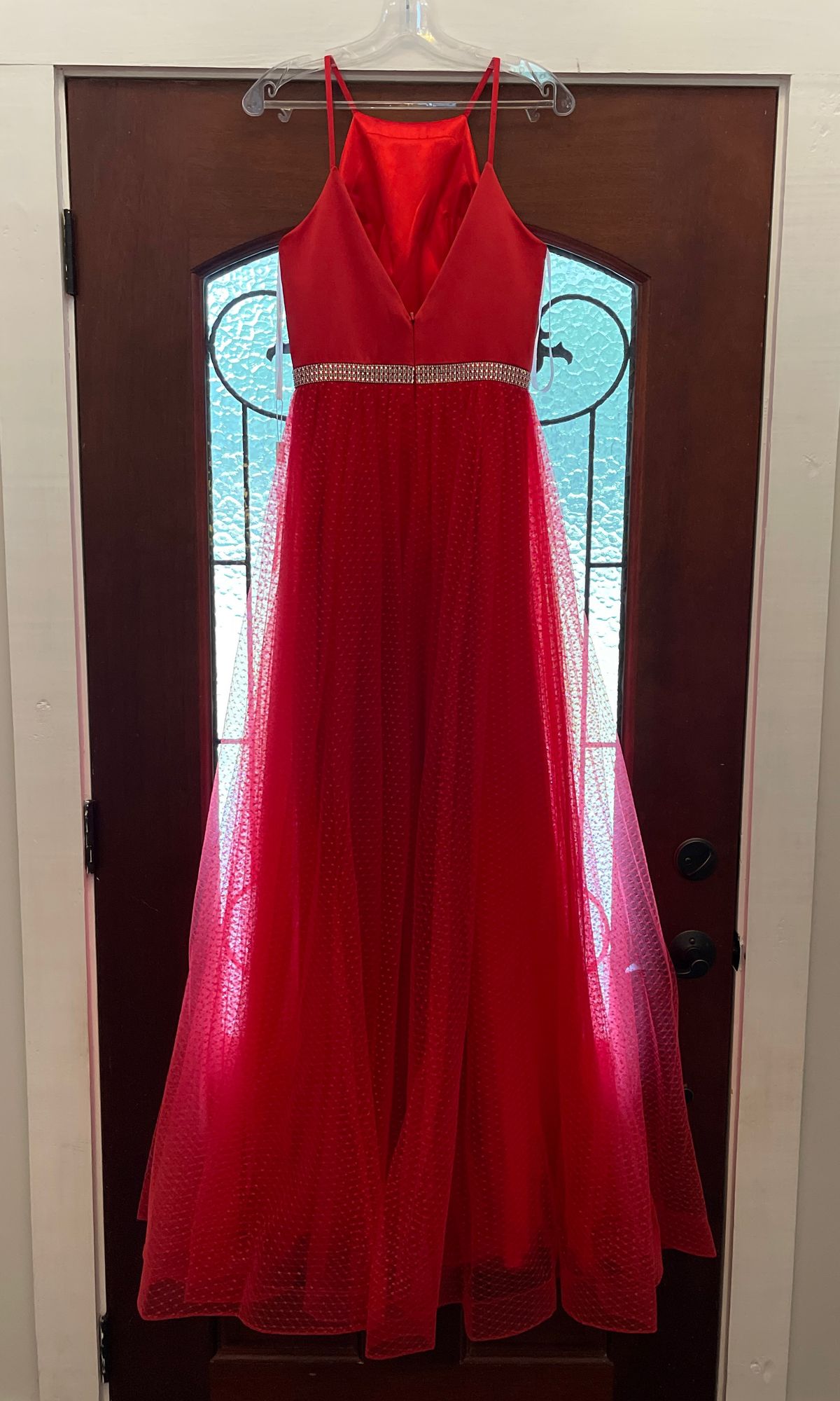 Size 4 Pageant Red A-line Dress on Queenly