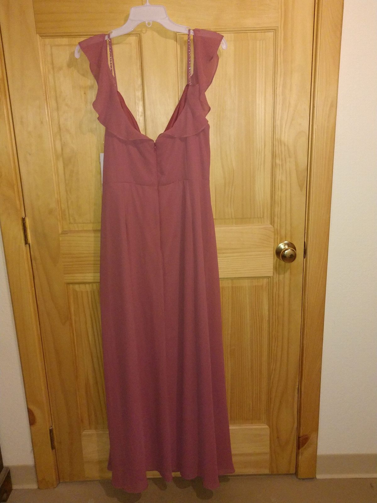 Plus Size 22 Off The Shoulder Pink Floor Length Maxi on Queenly