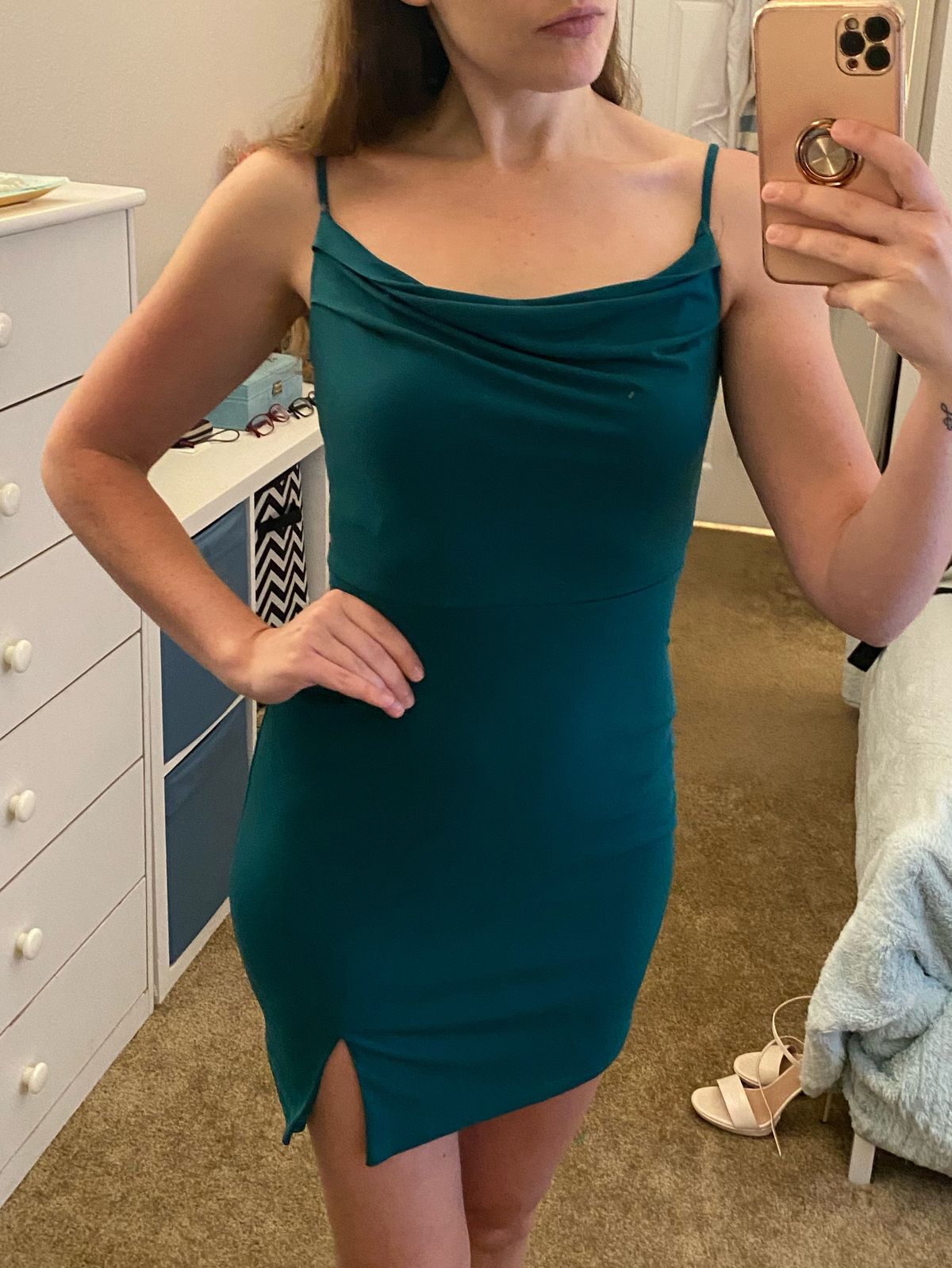 Size 4 Pageant Green Cocktail Dress on Queenly