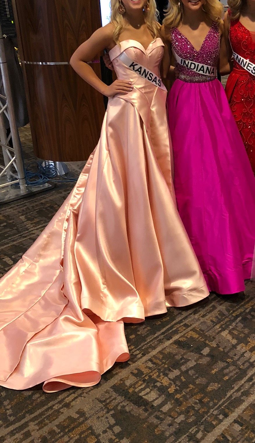Mac Duggal Size 0 Pageant Rose Gold Ball Gown on Queenly