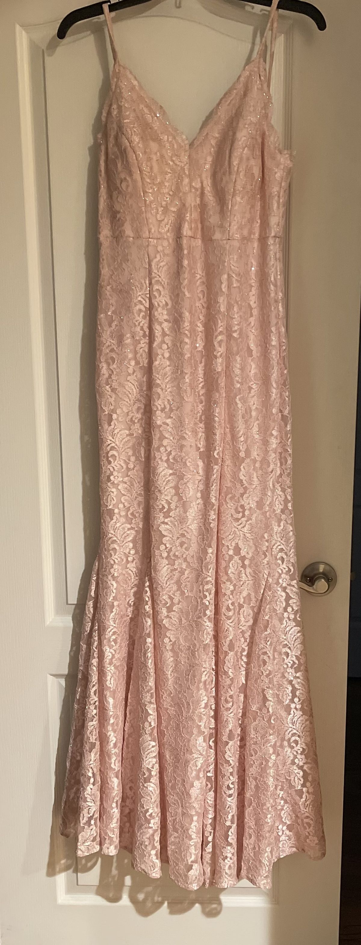Size 6 Prom Light Pink Floor Length Maxi on Queenly