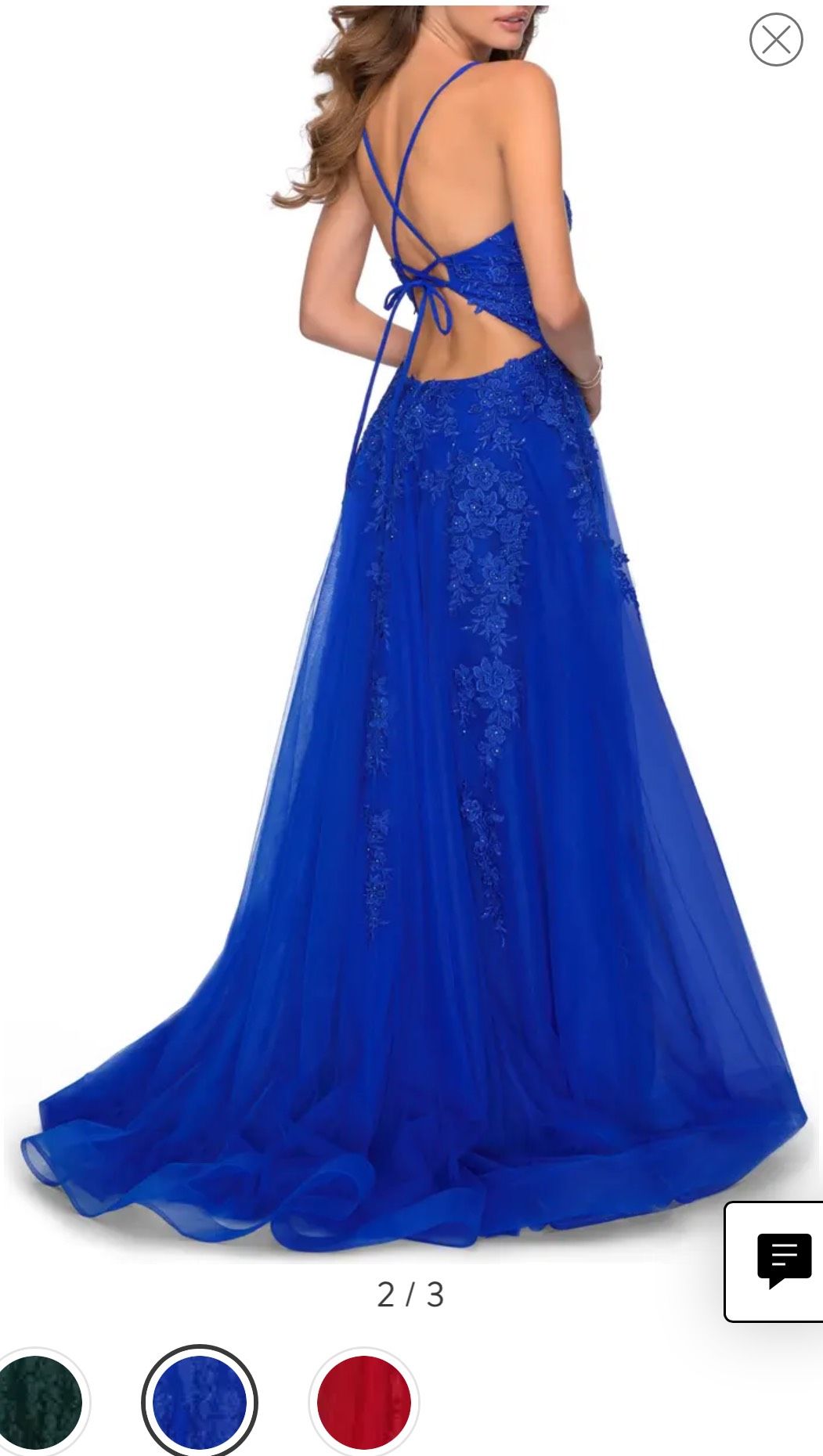 La Femme Size 4 Royal Blue A-line Dress on Queenly
