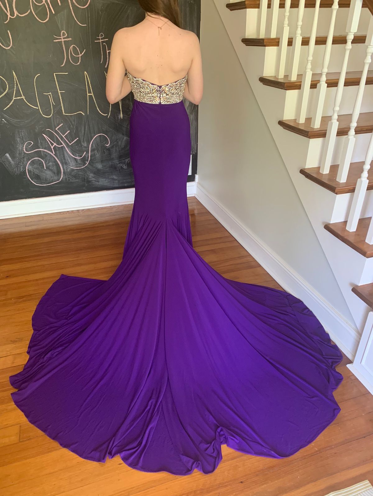 Mac Duggal Size 4 Pageant Purple Floor Length Maxi on Queenly