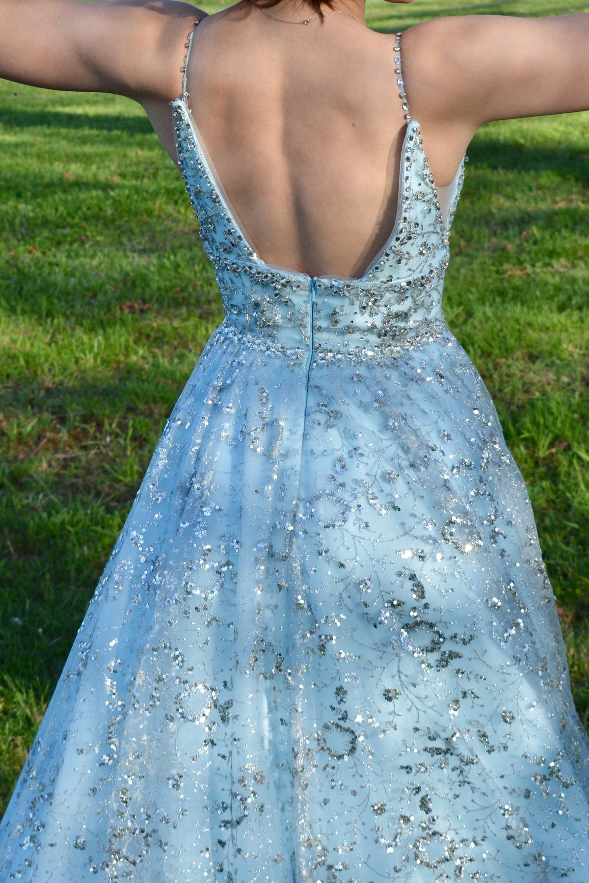 Colors Size 0 Prom Blue Ball Gown on Queenly