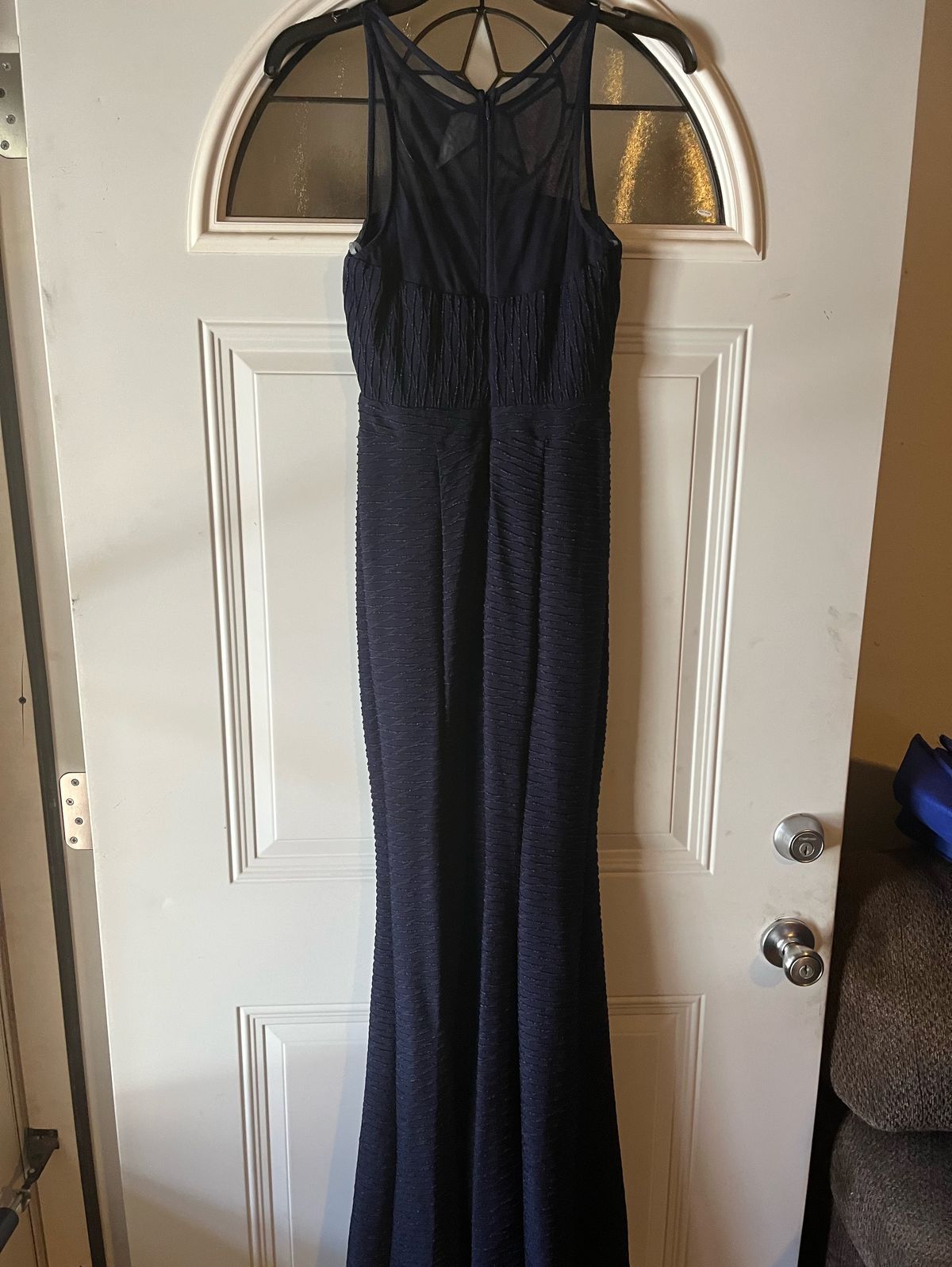 Size 2 Wedding Guest Navy Blue Mermaid Dress on Queenly