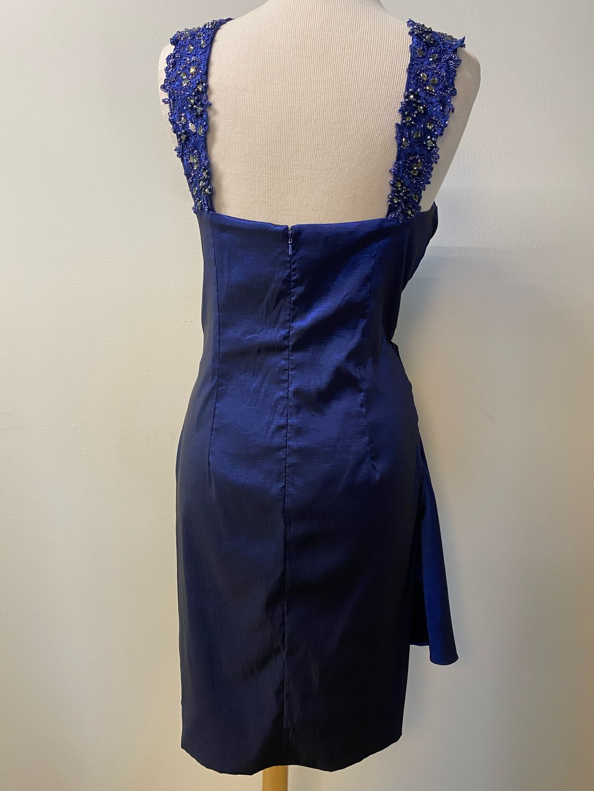 Kathy Ireland / B2 Size 12 Prom Sequined Royal Blue Floor Length Maxi on Queenly