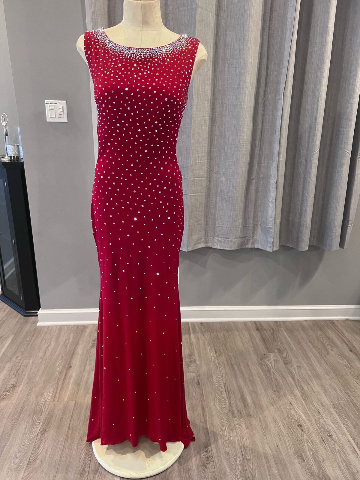 Size 8 Pageant Red Floor Length Maxi on Queenly