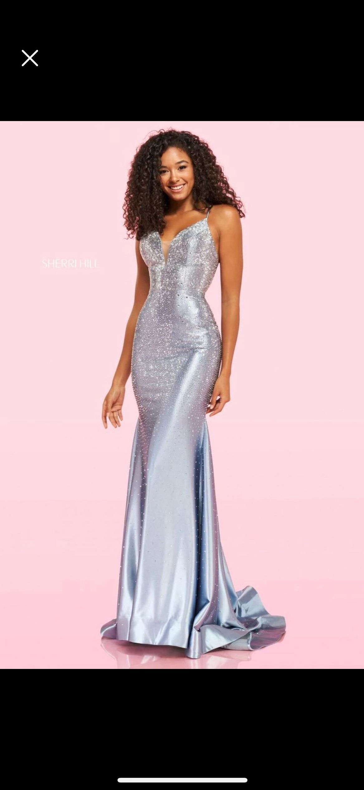 Sherri Hill Size 8 Prom Sequined Silver Mermaid Dress on Queenly