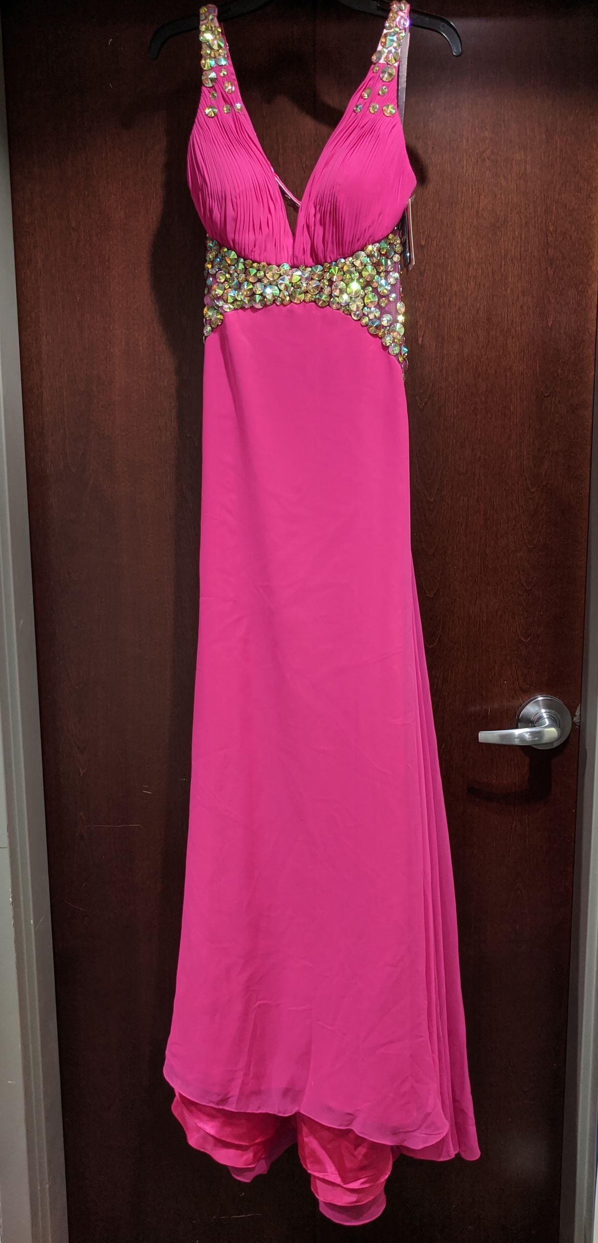Style 9708 Blush Prom Size 8 Pink A-line Dress on Queenly
