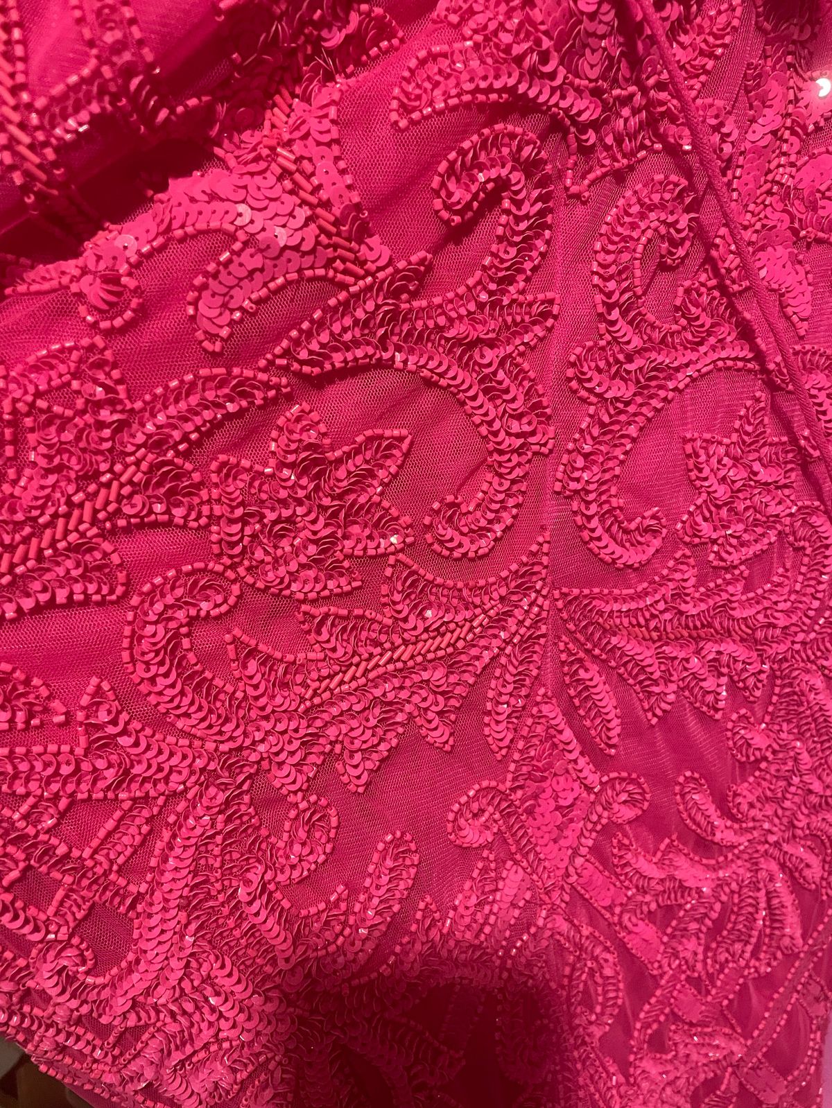 Sherri Hill Size 8 Prom Sequined Hot Pink Floor Length Maxi on Queenly