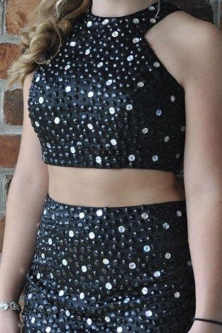 DH Gate order Size 6 Homecoming Sequined Black Cocktail Dress on Queenly