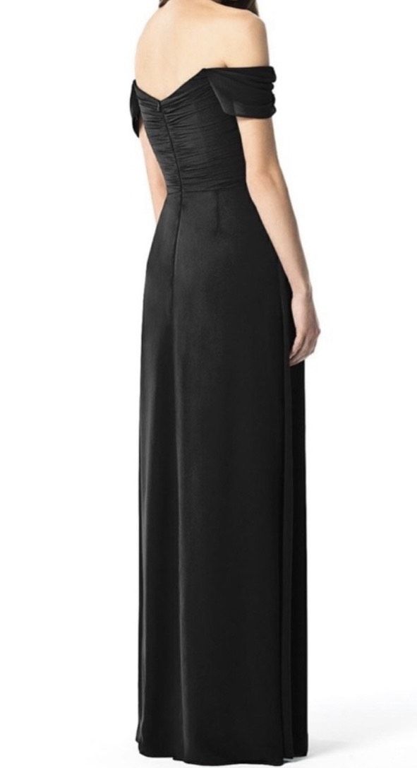 Thread by Dessy Size 4 Off The Shoulder Black Floor Length Maxi on Queenly