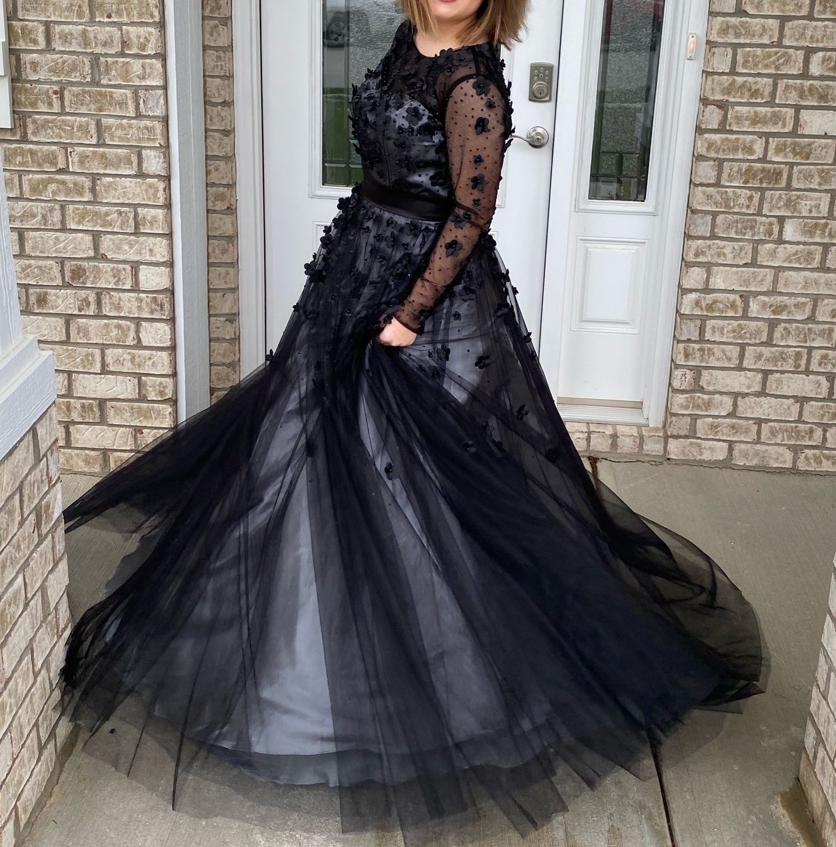 Bicici & Coty Size 2 Prom Lace Black Ball Gown on Queenly