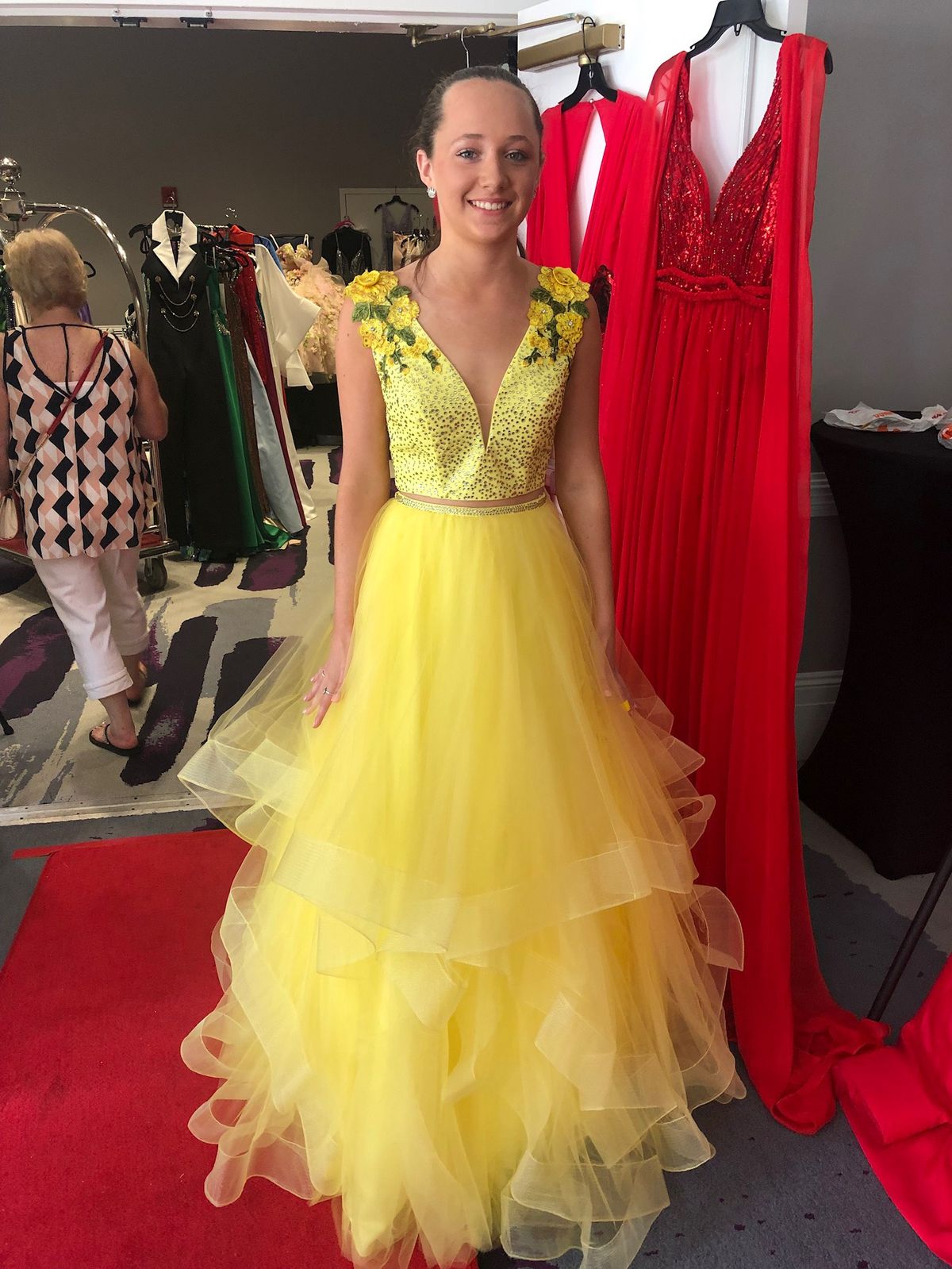 rachel allan Size 4 Pageant Yellow Ball Gown on Queenly