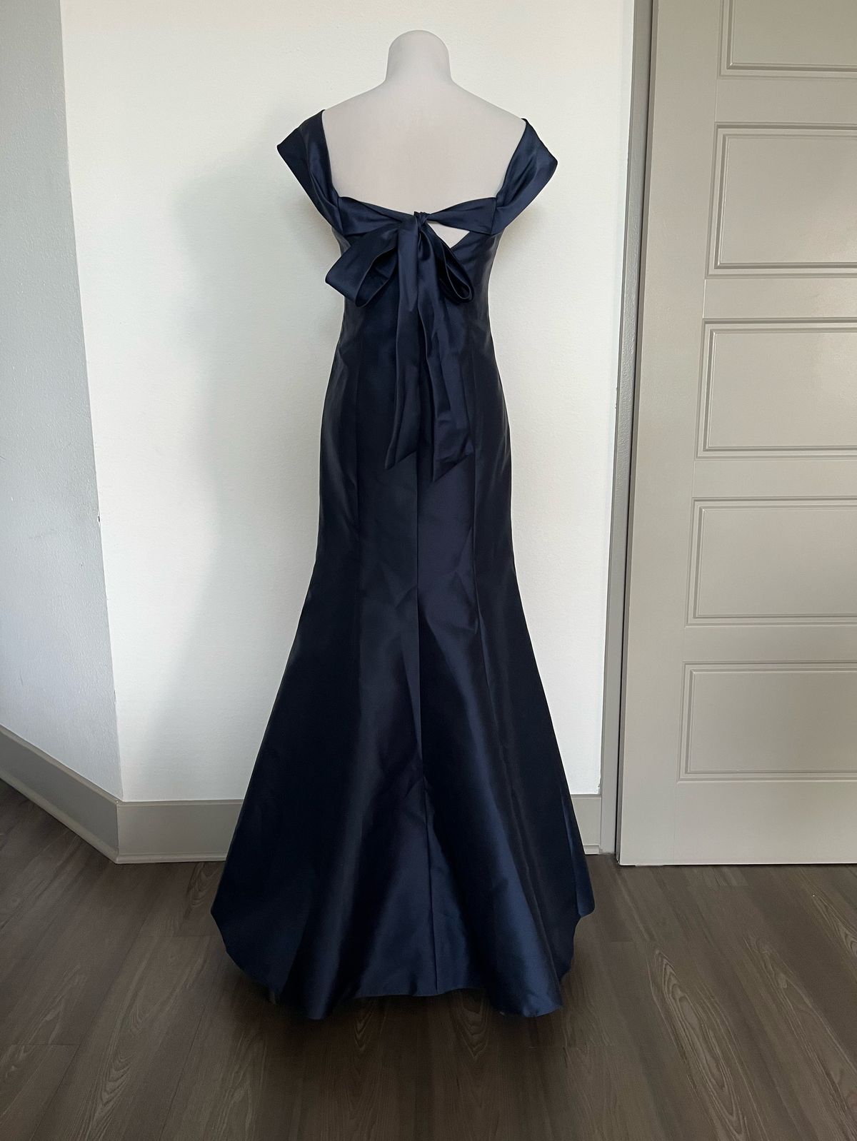 Alfred Sung Size 4 Bridesmaid Off The Shoulder Blue A-line Dress on Queenly