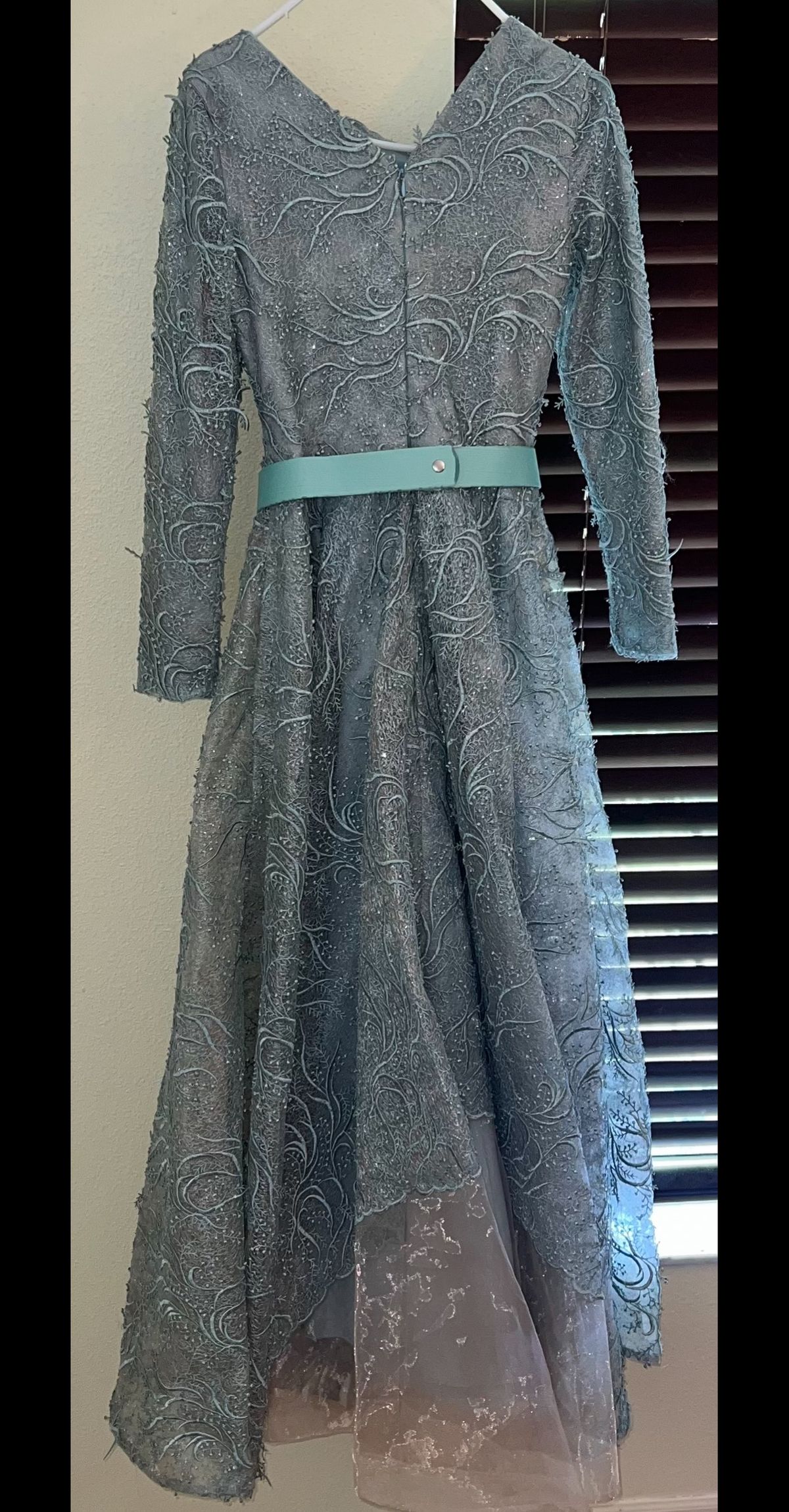 Girls Size 4 Blue Ball Gown on Queenly
