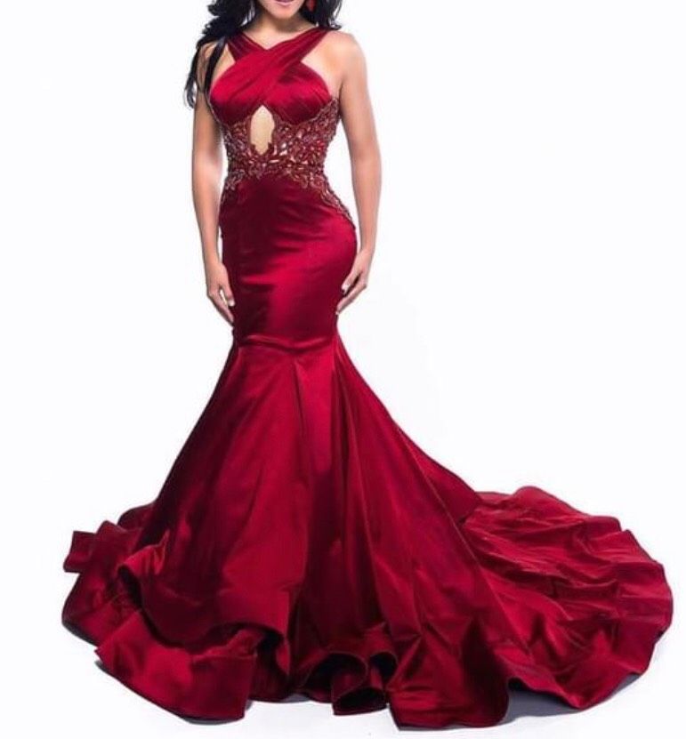 Sherri Hill Size 2 Prom Sequined Red Mermaid Dress on Queenly