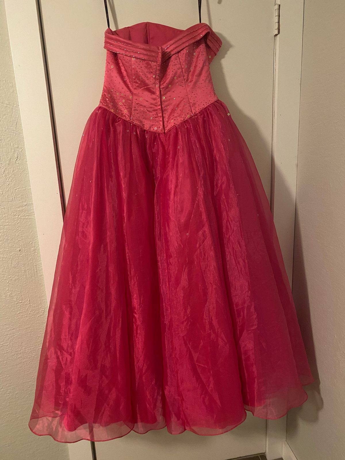 Pinky & Me Size 12 Prom Strapless Pink Ball Gown on Queenly