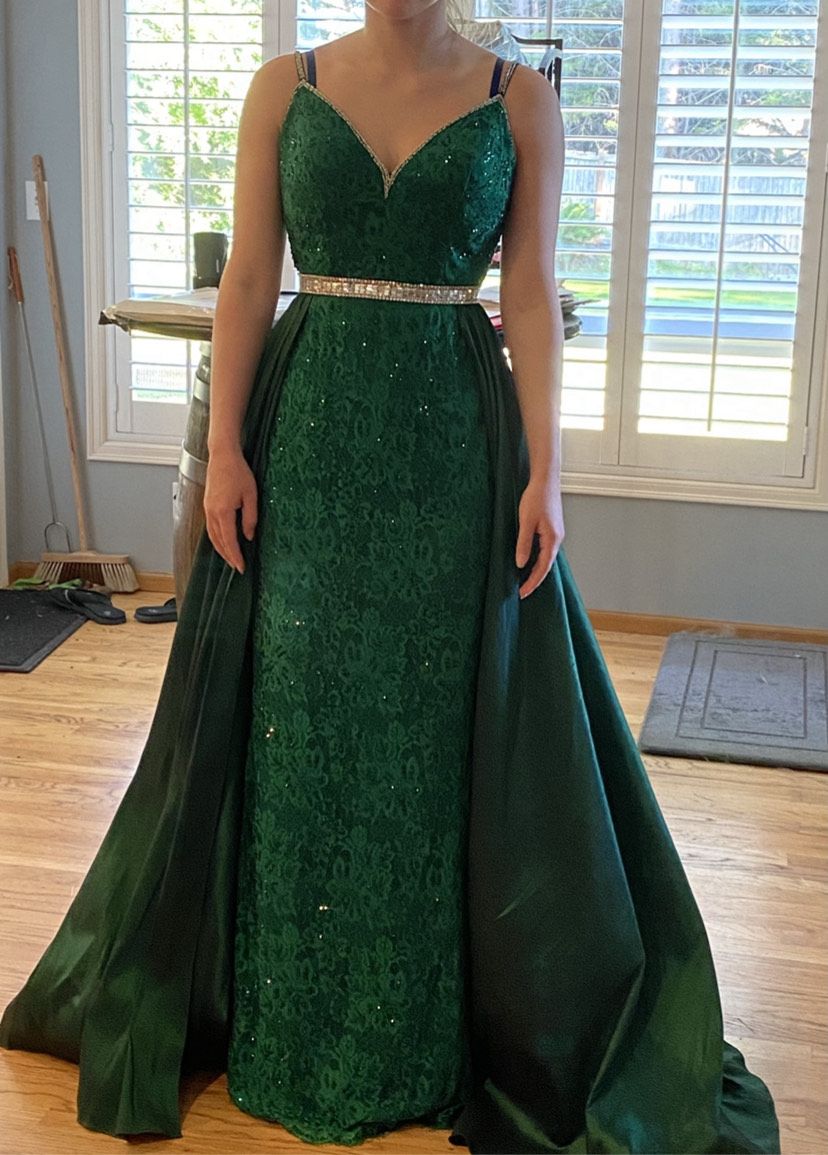 Johnathan Kayne Size 4 Green Floor Length Maxi on Queenly