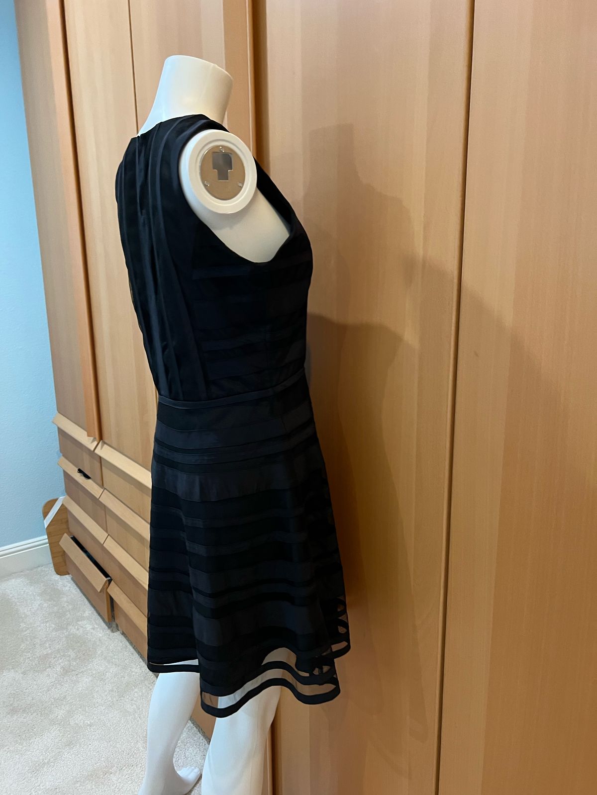 Parker Size 12 Sheer Black A-line Dress on Queenly
