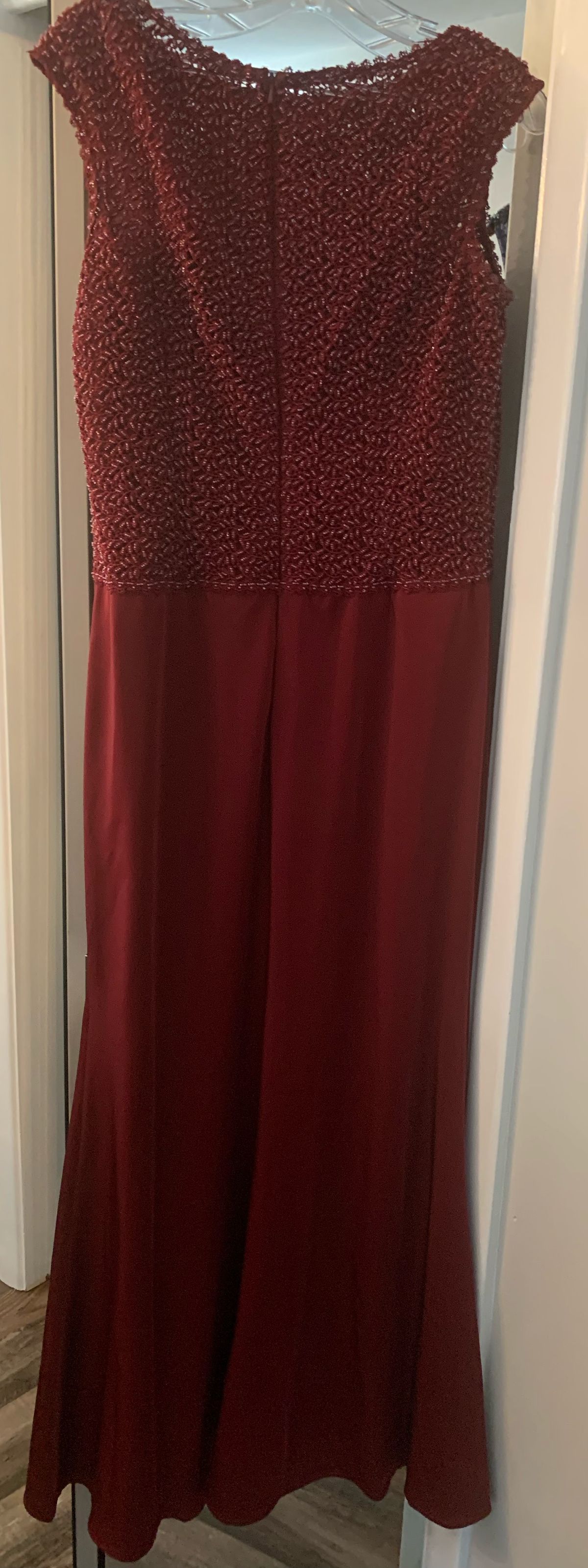 Alyce Paris Size 14 Wedding Guest Burgundy Red Floor Length Maxi on Queenly
