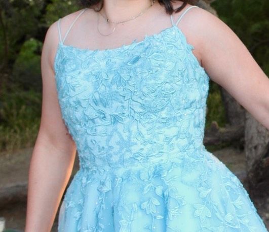 Sherri Hill Size 10 Blue Ball Gown on Queenly