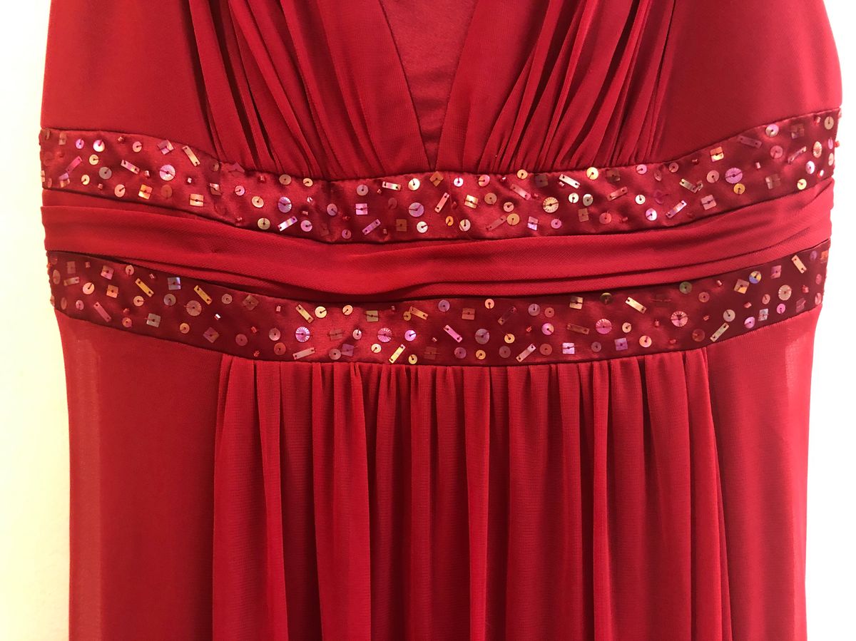 Size 10 Bridesmaid Red A-line Dress on Queenly