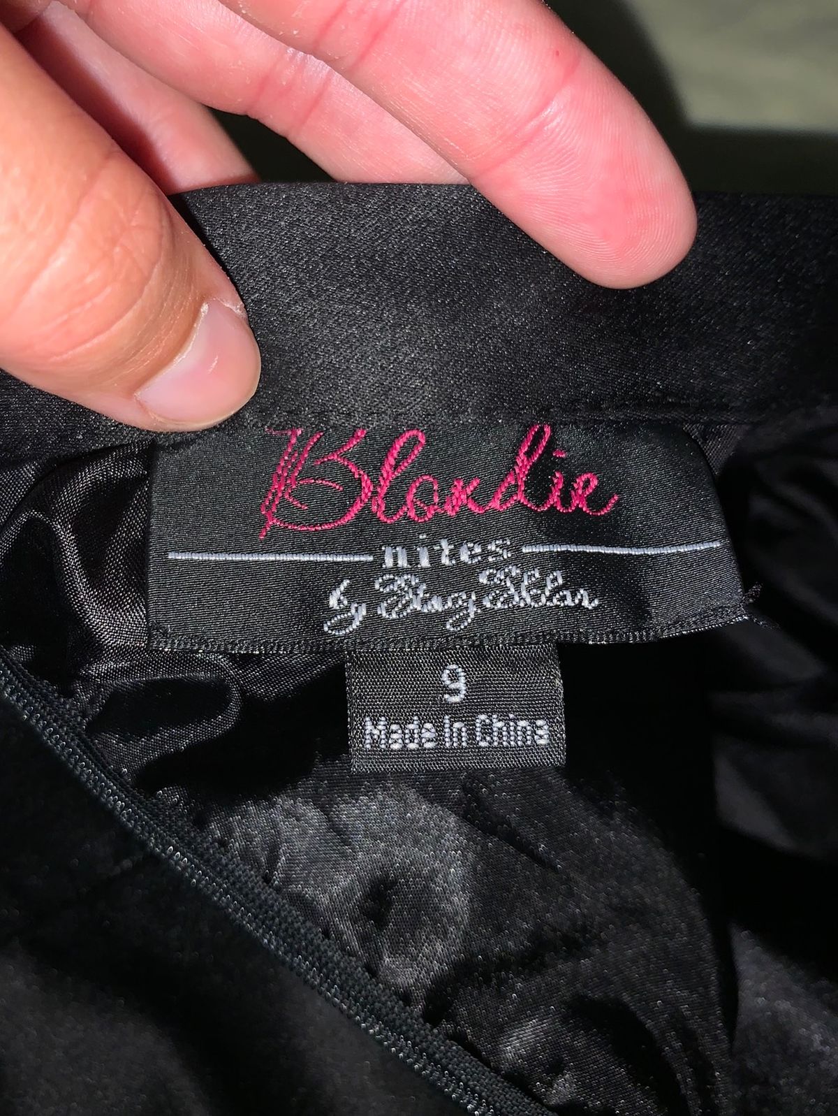 Blondie Nites Size 6 Prom Halter Satin Black Mermaid Dress on Queenly